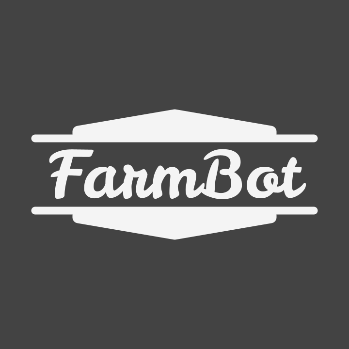 FarmBot Logo - White on Gray